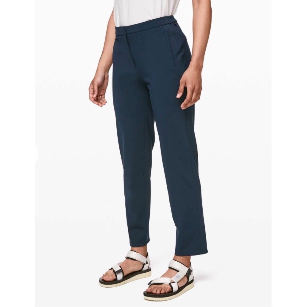 Lululemon On The Move Pant Lightweight True Navy Blue Trousers Size 10